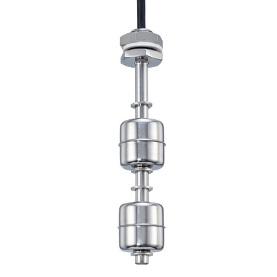 Sensata/Cynergy 3 SSF67 Series Vertical Stainless Steel Float Switch, Float, 1m Cable, NO/NC, 250V ac Max, 120V dc Max