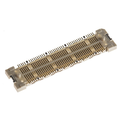 Hirose FunctionMAX FX10 Series Straight Surface Mount PCB Socket, 8, 80-Contact, 2-Row, 0.5mm Pitch, Solder Termination