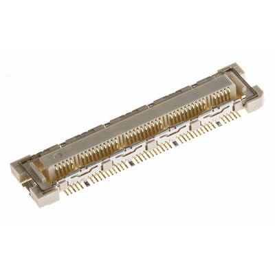 Hirose FunctionMAX FX10 Series Straight Surface Mount PCB Socket, 8, 80-Contact, 2-Row, 0.5mm Pitch, Solder Termination