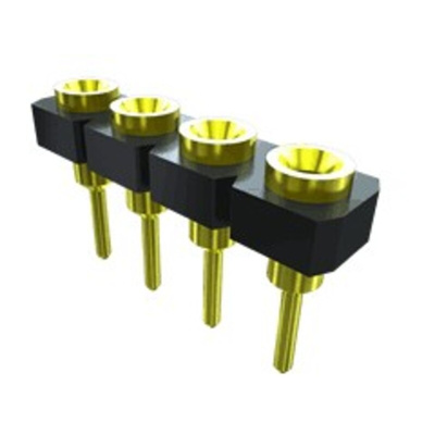 Samtec SL Series Straight Through Hole Mount PCB Socket, 32-Contact, 1-Row, 2.54mm Pitch, Screw, Solder Termination