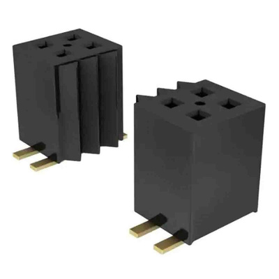 Samtec FLE Series Vertical Surface Mount PCB Socket, 10-Contact, 2-Row, 1.27mm Pitch, Press-In Termination