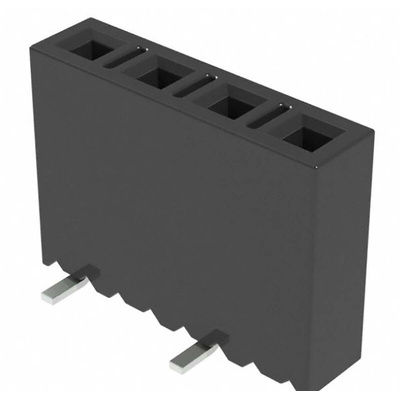 Samtec MMS Series Straight Through Hole Mount PCB Socket, 5-Contact, 1-Row, 2mm Pitch, Solder Termination