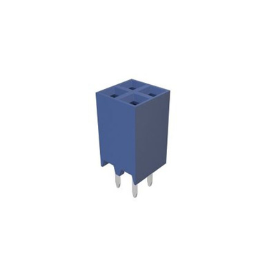 Amphenol ICC Surface Mount PCB Socket, 4-Contact, 2-Row, 2.54mm Pitch