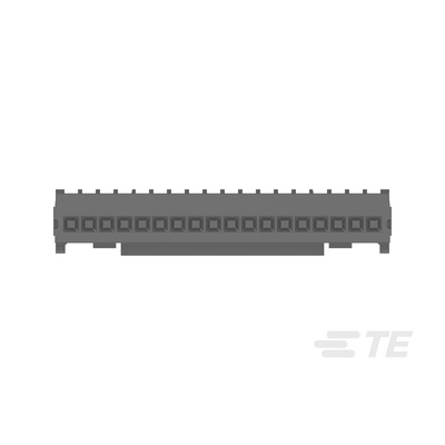 TE Connectivity MICRO CT Series Straight Cable Mount, IDC PCB Socket, 18-Contact, 1-Row, 1.2mm Pitch, IDC Termination