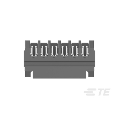 TE Connectivity MICRO CT Series Straight Cable Mount, IDC PCB Socket, 6-Contact, 1-Row, 1.2mm Pitch, IDC Termination
