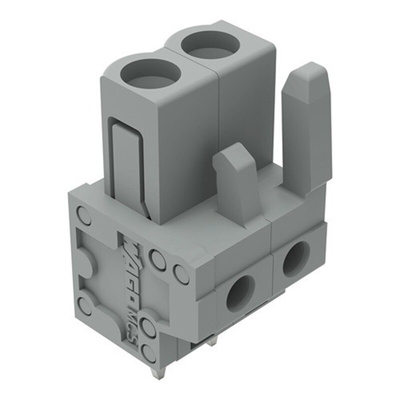 Wago 232 Series Straight PCB Mount PCB Header, 2-Contact, 1-Row, 5mm Pitch, Plug-In Termination