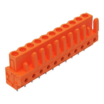 Wago 232 Series Straight PCB Mount PCB Header, 11-Contact, 1-Row, 5.08mm Pitch, Solder, Through Hole Termination