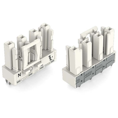 Wago 770 Series Straight PCB Mount PCB Socket, 4-Contact, 1-Row, 10mm Pitch, Cage Clamp Termination