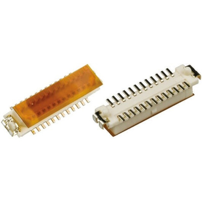 Hirose DF9 Series Straight Surface Mount PCB Socket, 41-Contact, 2-Row, 1mm Pitch, Solder Termination