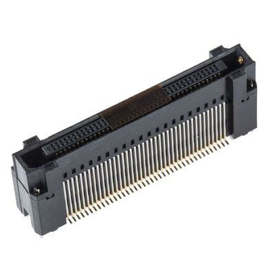 Hirose FunctionMAX FX18 Series Straight Surface Mount PCB Socket, 80-Contact, 2-Row, 0.8mm Pitch, Solder Termination