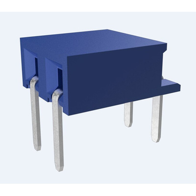 Amphenol Communications Solutions Minitek Series Straight Through Hole Mount PCB Socket, 4-Contact, 1-Row, 2mm Pitch,