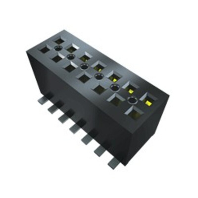 Samtec FLE Series Straight Surface Mount PCB Socket, 16-Contact, 2-Row, 1.27mm Pitch, Solder Termination
