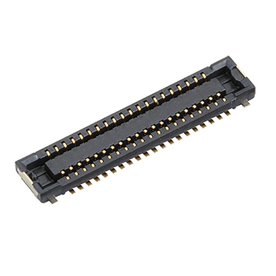Panasonic A4S Series Surface Mount PCB Socket, 20-Contact, 2-Row, 0.4mm Pitch, Solder Termination