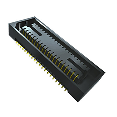 Samtec BSE Series Right Angle Surface Mount PCB Socket, 80-Contact, 2-Row, 0.8mm Pitch, Solder Termination