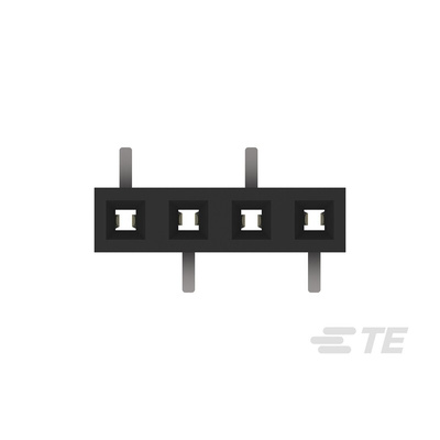 TE Connectivity AMPMODU Series Straight Surface Mount PCB Socket, 4-Contact, 1-Row, 2mm Pitch, Solder Termination
