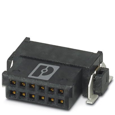 Phoenix Contact FP 1.27/ 40-FH Series Surface Mount PCB Socket, 40-Contact, 2-Row, 1.27mm Pitch, Solder Termination