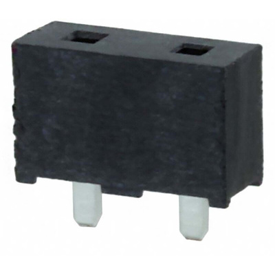 Samtec PSS Series Straight Through Hole Mount PCB Socket, 2-Contact, 1-Row, 6.35mm Pitch, Solder Termination