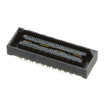 Samtec QSH-RA Series Right Angle Through Hole Mount PCB Socket, 40-Contact, 2-Row, 0.55mm Pitch, Solder Termination