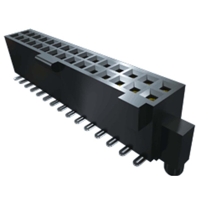 Samtec SFML Series Straight Surface Mount PCB Socket, 20-Contact, 2-Row, 1.27mm Pitch, Solder Termination