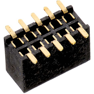 Wurth Elektronik WR-PHD Series Straight Surface Mount PCB Socket, 10-Contact, 2-Row, 1.27 Pitch, SMT Termination