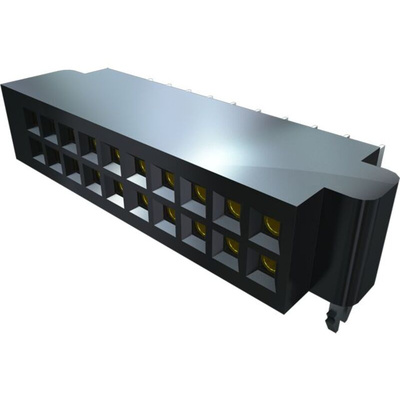 Samtec SFMH Series Straight Surface Mount PCB Socket, 10-Contact, 2-Row, 1.27mm Pitch, Solder Termination