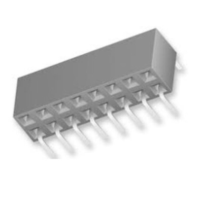 Samtec BCS Series PCB Socket, 14-Contact, 2-Row, 2.54mm Pitch