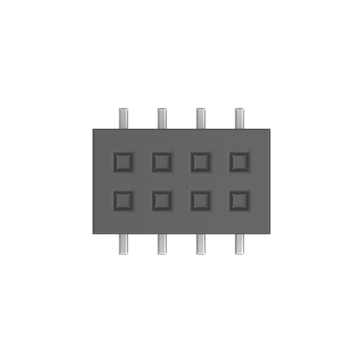 TE Connectivity 1MM-R Series Vertical Board Mount PCB Socket, 8-Contact, 2-Row, 1mm Pitch, Surface Mount Termination