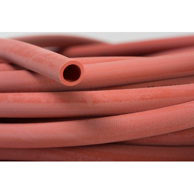 Saint Gobain Fluid Transfer Versilon™ GSR (Rubber) Flexible Tubing, Opaque Red, 6mm External Diameter, 25m Long, Tubes