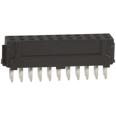 Hirose DF11 Series Straight Through Hole Mount PCB Socket, 22-Contact, 2-Row, 2.0mm Pitch, Solder Termination