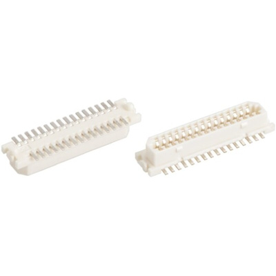 Hirose DF9 Series Straight Surface Mount PCB Socket, 31-Contact, 2-Row, 1mm Pitch, Solder Termination