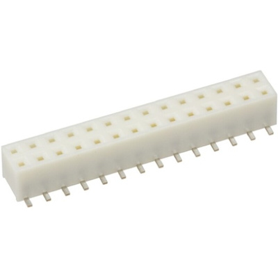 Hirose A3 Series Straight Surface Mount PCB Socket, 28-Contact, 2-Row, 2mm Pitch, Solder Termination