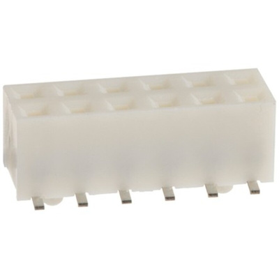 Hirose A3A Series Straight Surface Mount PCB Socket, 12-Contact, 2-Row, 2mm Pitch, Solder Termination