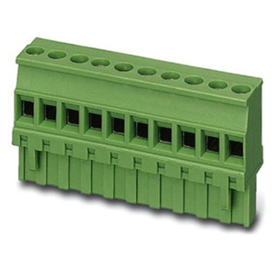 Phoenix Contact MVSTBR 2.5/21-ST Series PCB Terminal Block, 21-Contact, 5mm Pitch, Screw Termination