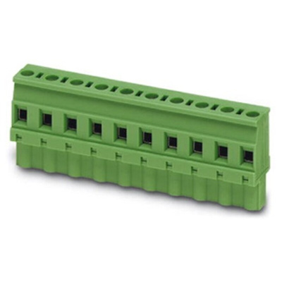Phoenix Contact GMVSTBW 2.5/10-ST-7.62 Series PCB Terminal Block, 10-Contact, 7.62mm Pitch, Screw Termination