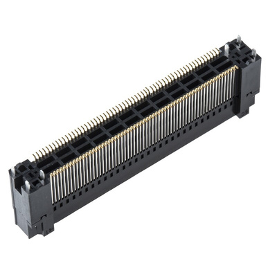 Hirose FunctionMAX FX18 Series Straight Surface Mount PCB Socket, 120-Contact, 2-Row, 0.8mm Pitch, Solder Termination