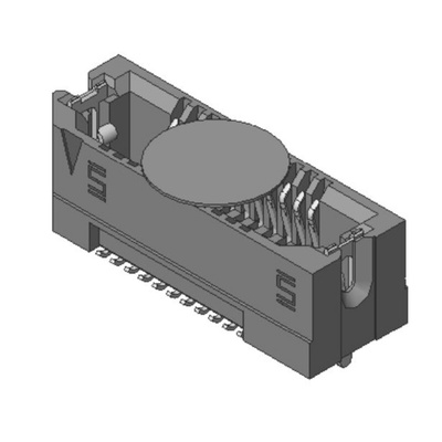 Samtec ASP Series Right Angle Surface Mount PCB Socket, 22-Contact, 2-Row, 0.8mm Pitch, Solder Termination