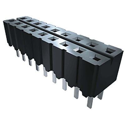 Samtec CES Series Straight Through Hole Mount PCB Socket, 12-Contact, 1-Row, 2.54mm Pitch, Solder Termination