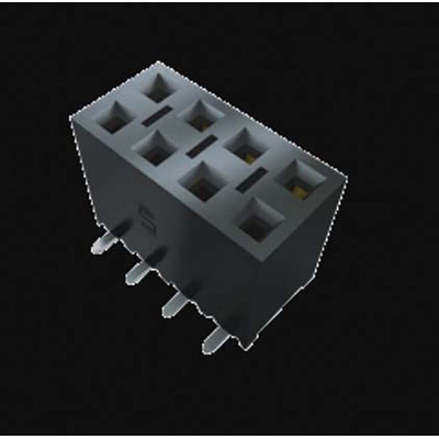 Samtec SSM Series Straight Surface Mount PCB Socket, 16-Contact, 2-Row, 2.54mm Pitch, SMT Termination
