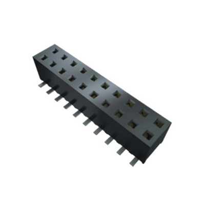 Samtec MMS Series Straight Through Hole Mount PCB Socket, 7-Contact, 1-Row, 2mm Pitch, Solder Termination