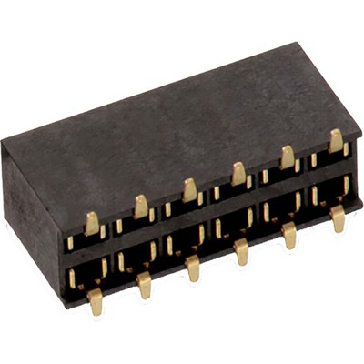 Wurth Elektronik WR-PHD Series Straight Surface Mount PCB Socket, 10-Contact, 2-Row, 2.54 Pitch, SMT Termination