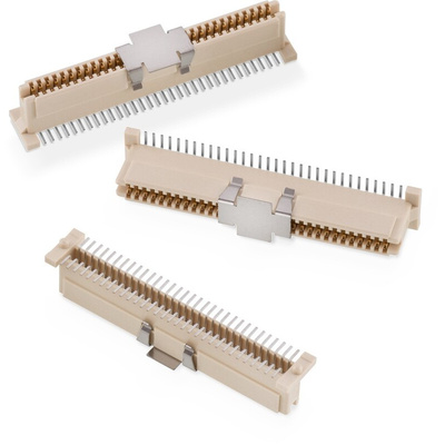 Wurth Elektronik WR-BTB Series Vertical PCB Socket, 64-Contact, 1-Row, 1mm Pitch