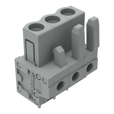Wago 2091 Series Straight PCB Mount PCB Header, 5-Contact, 1-Row, 5mm Pitch, Solder Pin Termination