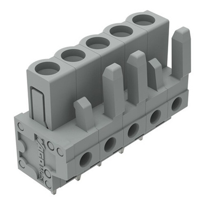 Wago 232 Series Straight PCB Mount PCB Header, 5-Contact, 1-Row, 5mm Pitch, Solder Termination
