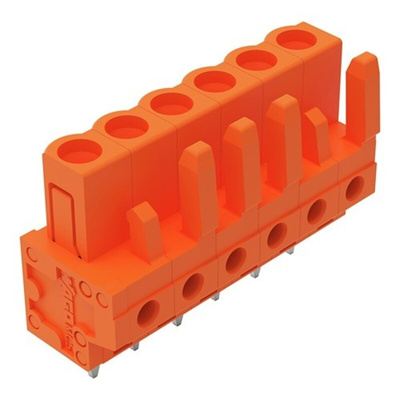 Wago 232 Series Straight PCB Mount PCB Header, 6-Contact, 1-Row, 5.08mm Pitch, Solder, Through Hole Termination