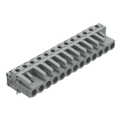 Wago 232 Series Angled PCB Mount PCB Header, 13-Contact, 1-Row, 5mm Pitch, PCB Termination