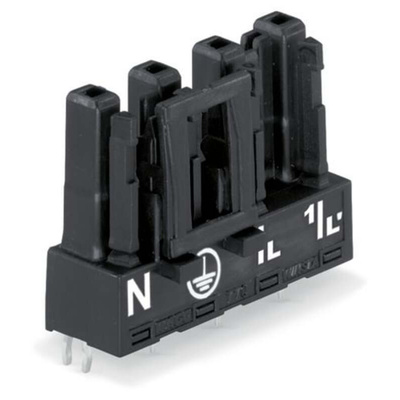 Wago 770 Series Straight PCB Mount PCB Socket, 4-Contact, 1-Row, 10mm Pitch, Cage Clamp Termination