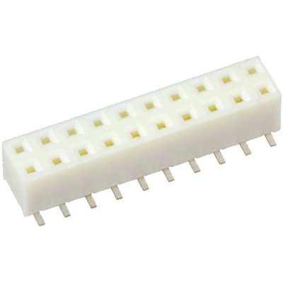 Hirose A3 Series Straight Surface Mount PCB Socket, 20-Contact, 2-Row, 2mm Pitch, Solder Termination