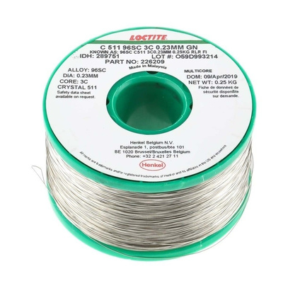 Multicore 0.23mm Wire Lead Free Solder, +217°C Melting Point
