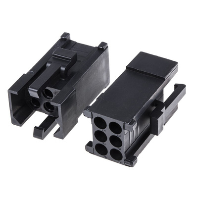 ITT Cannon, Trident Male Connector Housing, 5.08mm Pitch, 6 Way, 2 Row