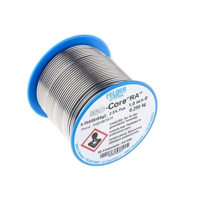 Felder Lottechnik 1mm Wire Lead solder, +296°C Melting Point